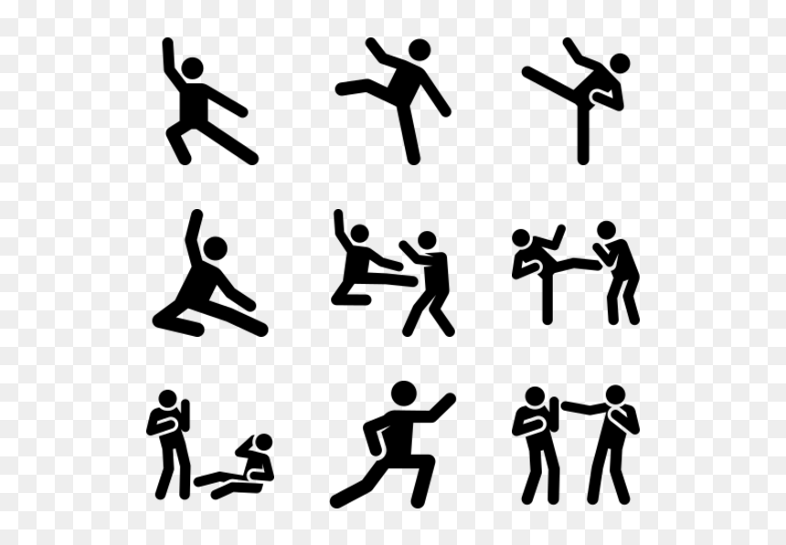Icon, HD Png Download - karate silhouette png