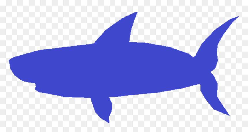 Cobalt Blue,shark,whales Dolphins And Porpoises - Shark Clipart Blue, HD Png Download - shark clipart png