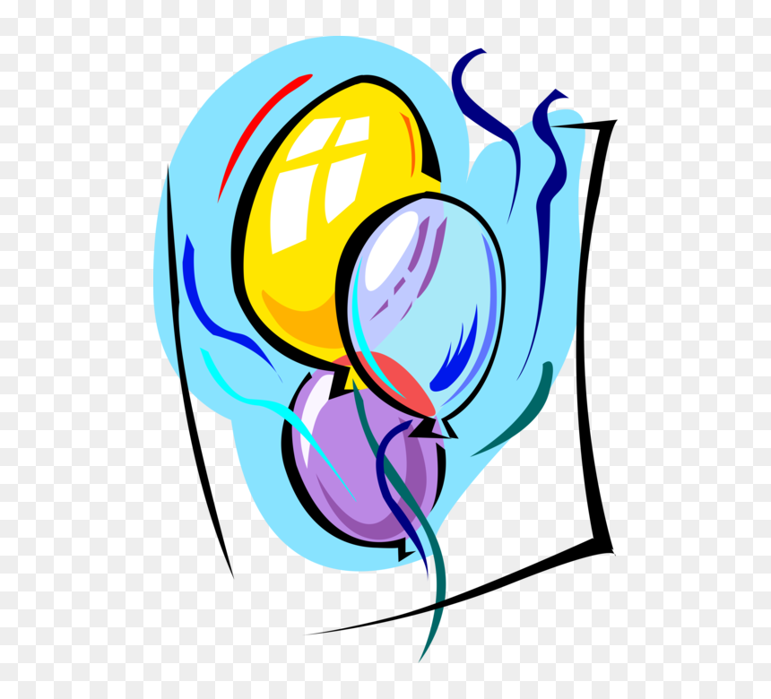 Vector Illustration Of Party Balloons Help Partygoers, HD Png Download - balloons vector png