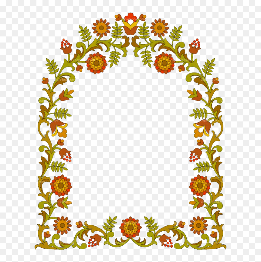Flower Frame Clipart - Flower Corner Arc Png, Transparent Png - flower shape png