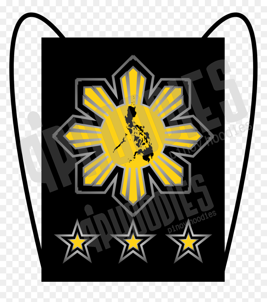Sun, And Three Stars, And "anthem Phoodies Bag - Philippine Map, HD Png Download - philippine sun png