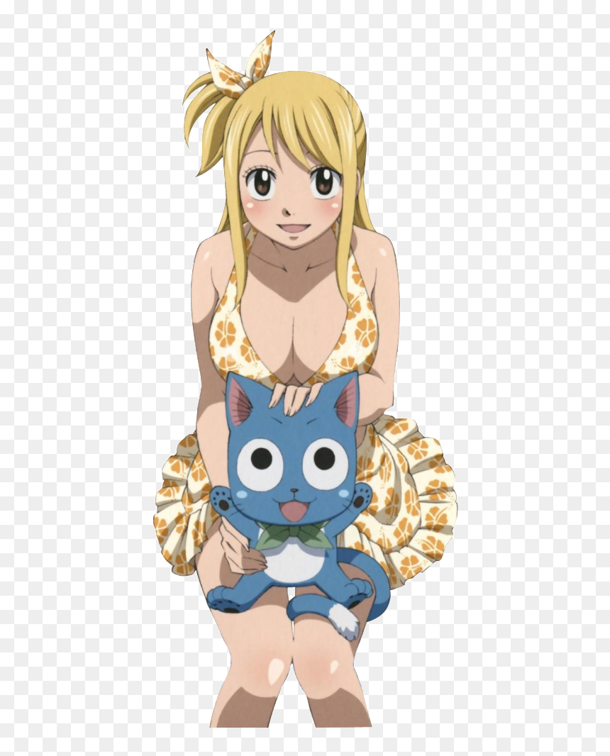 Renders Fairy Tail - Lucy Heartfilia Wall Scroll, HD Png Download - fairy tail happy png