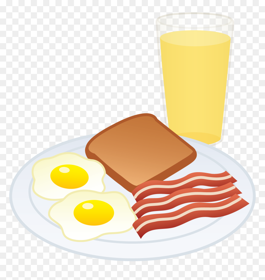 Bacon And Eggs Drawing, HD Png Download - breakfast png