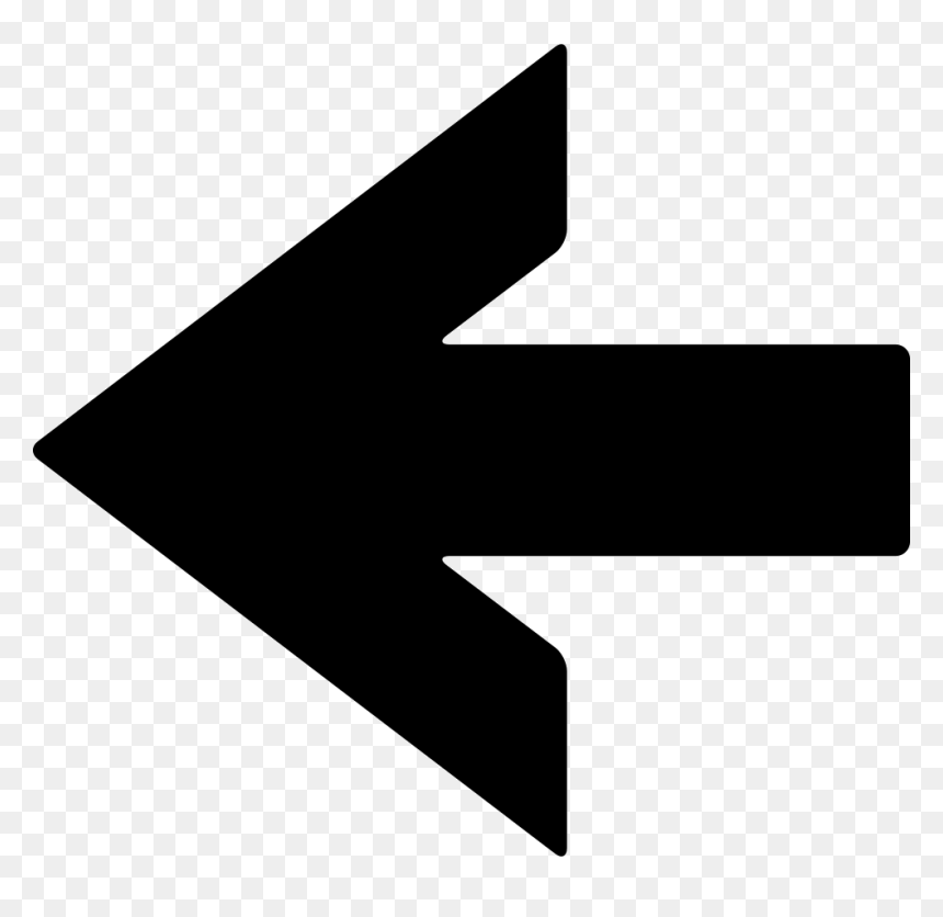 Flecha Hacia La Izquierda, HD Png Download - black arrow png