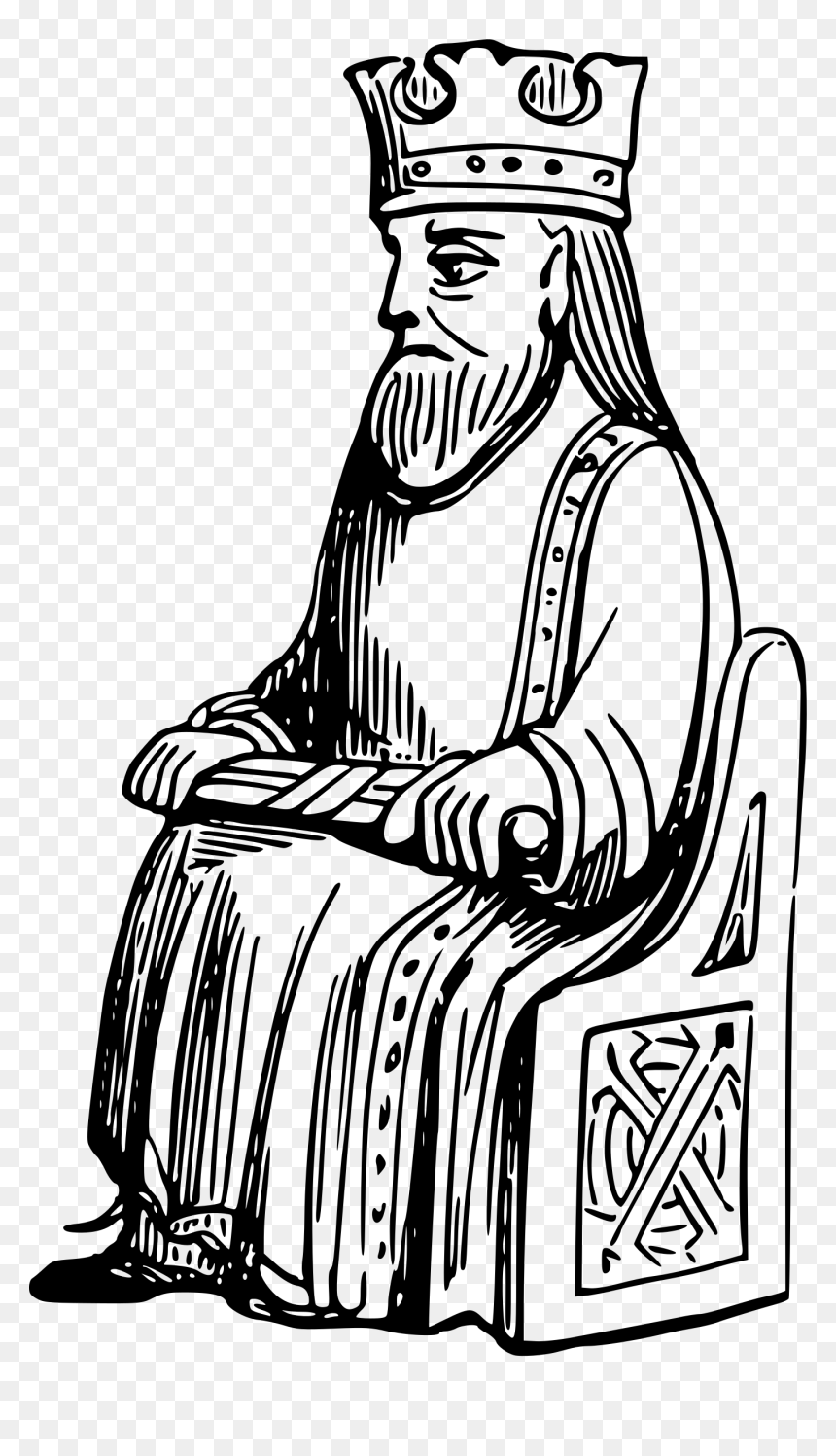 King Black And White Png, Transparent Png - throne png