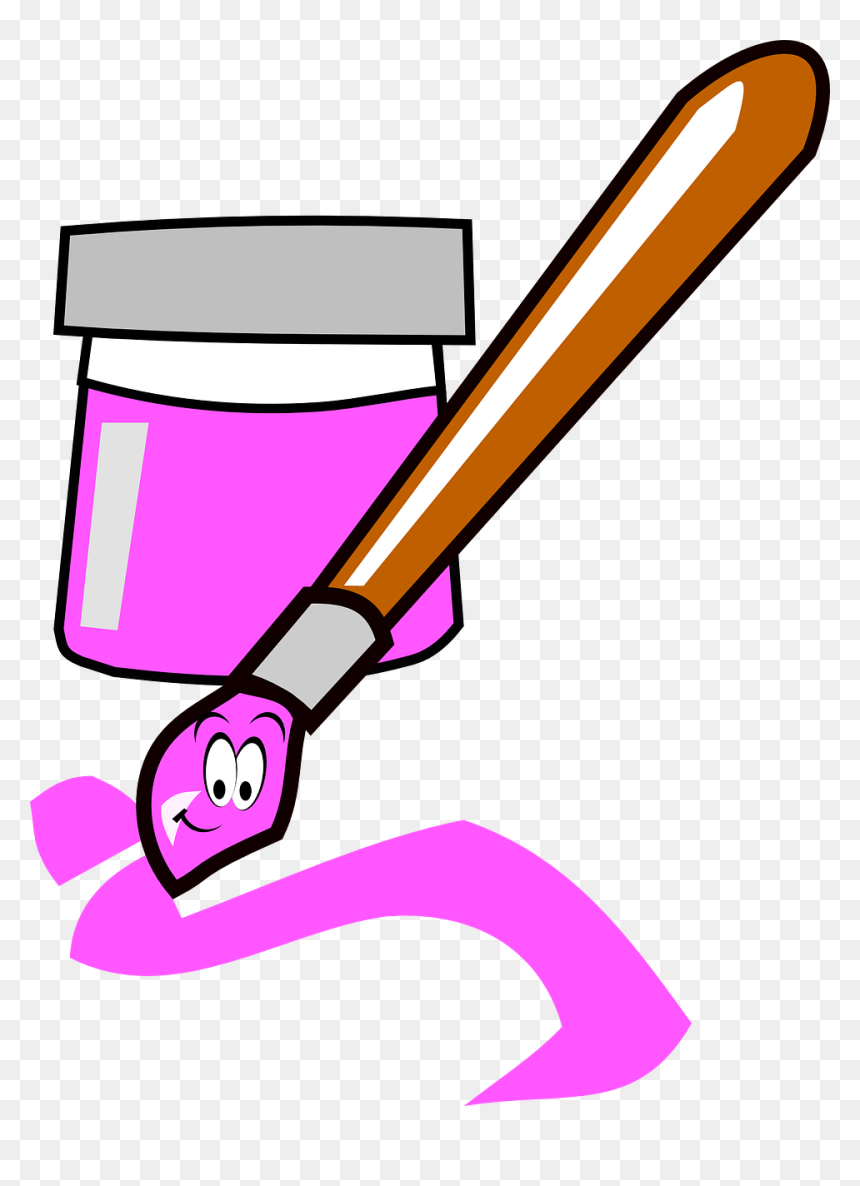 Red Paint Brush Clipart, HD Png Download - paintbrush png