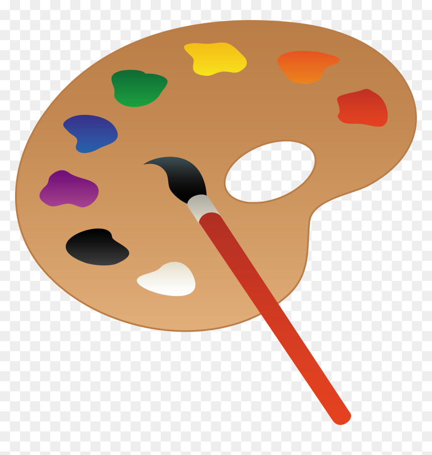 Paint Palette Clipart, HD Png Download - paintbrush png