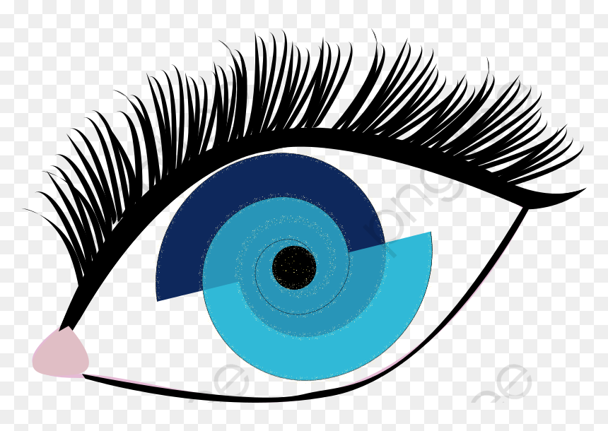 Oeil Bleu Dessin Png, Transparent Png - eyelash png