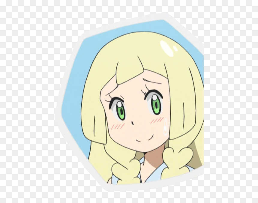 Lillie Blushing, HD Png Download - anime blush png