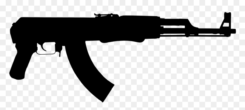 Ak 47 Silueta Png, Transparent Png - ak 47 png