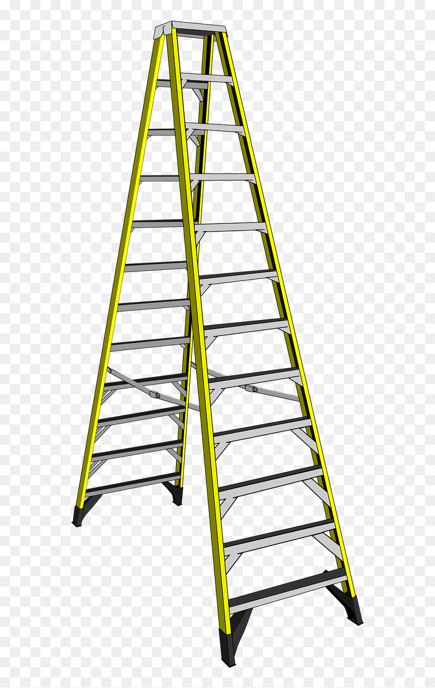 Escalera Doble De Aluminio, HD Png Download - ladder png