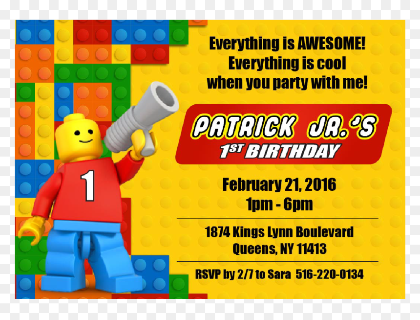 Lego Invitations, HD Png Download - lego png