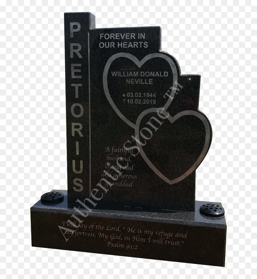 Transparent Double Heart Png - Headstone, Png Download - double heart png