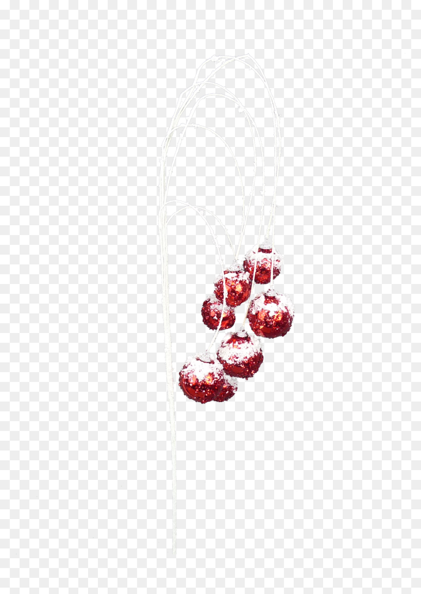 Snowcapped Dangling Red Ornament Spray - Arch, HD Png Download - hanging christmas ornament png