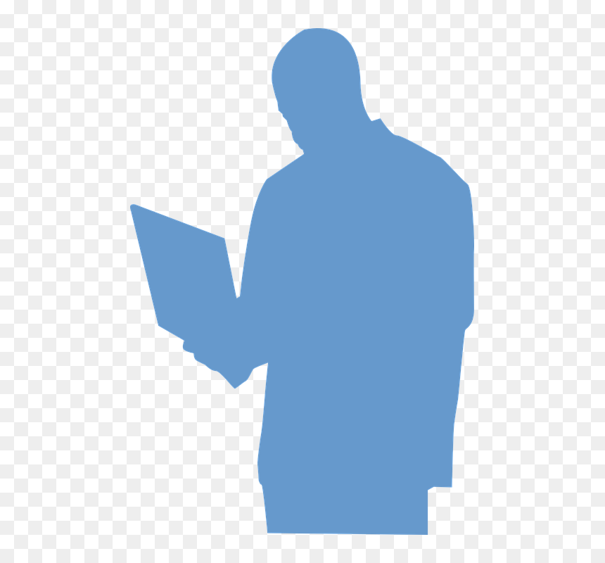 Reader, Reading, Book, Boy, Dude, Man, Silhouette - Blackman Clip Art, HD Png Download - reading silhouette png