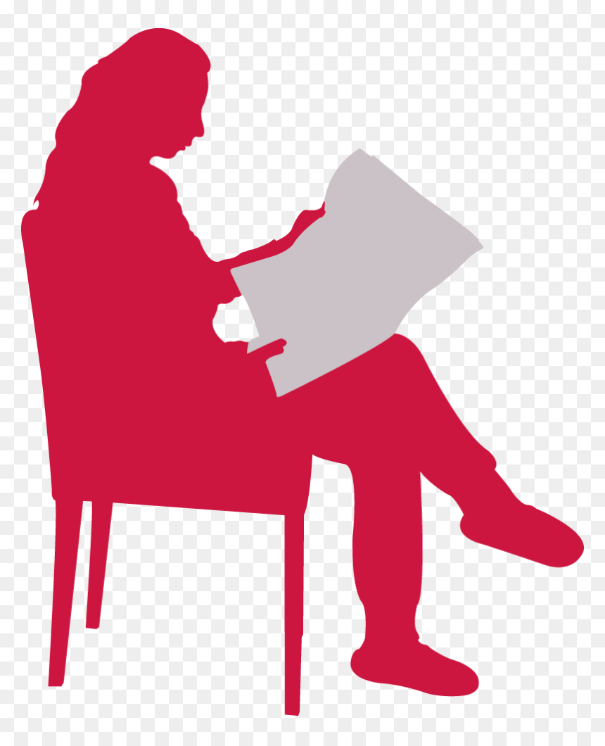 Clip Art, HD Png Download - reading silhouette png