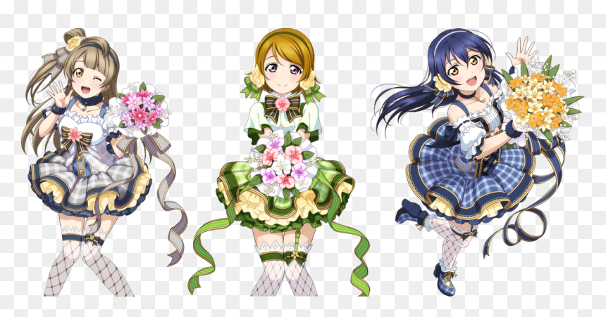 Love Live Flower Bouquet Umi, HD Png Download - anime flower png