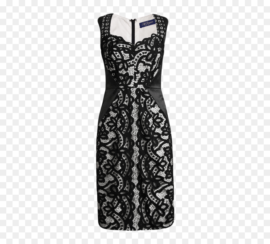 Black Lace Dressc Transparent Background, HD Png Download - white lace pattern png