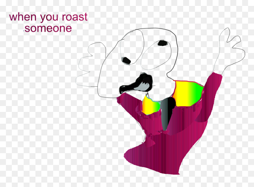 When You Roast Someone Illustration Pink Text Mammal - Illustration, HD Png Download - lol meme png