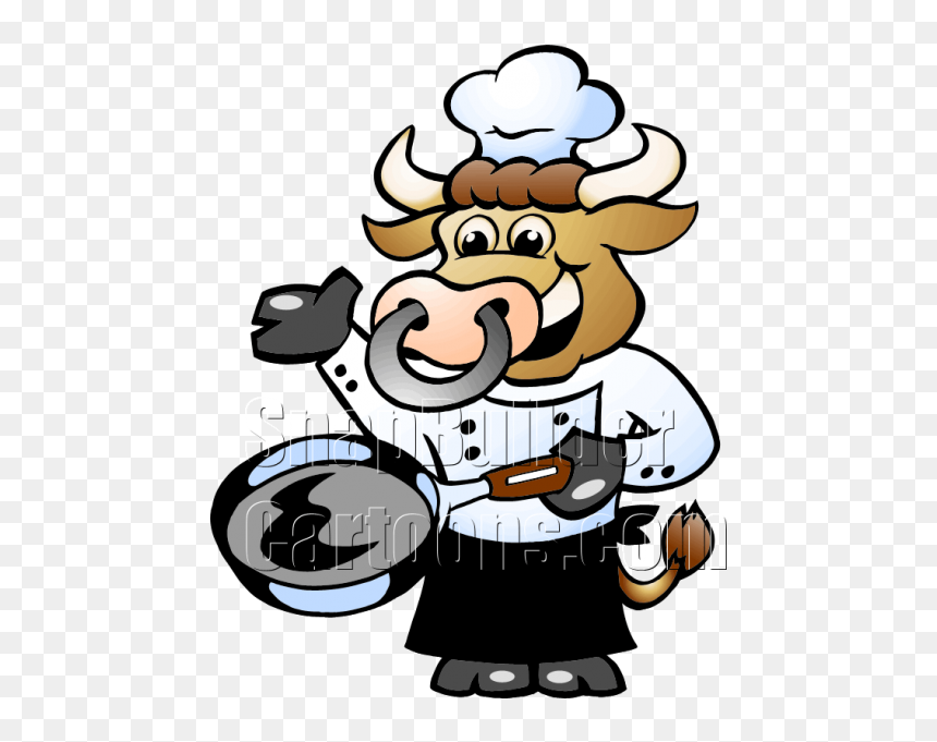 Clipart Cow Chef - Bull Chef, HD Png Download - chef clipart png
