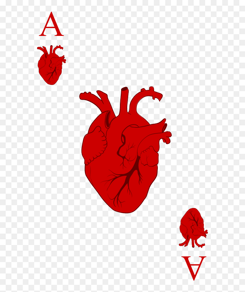 Creepy Ace Of Hearts, HD Png Download - ace of hearts png