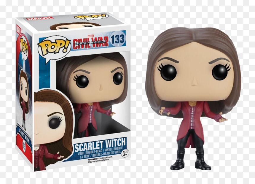 Funko Pop Scarlet Witch Civil War, HD Png Download - scarlet witch avengers 2 png