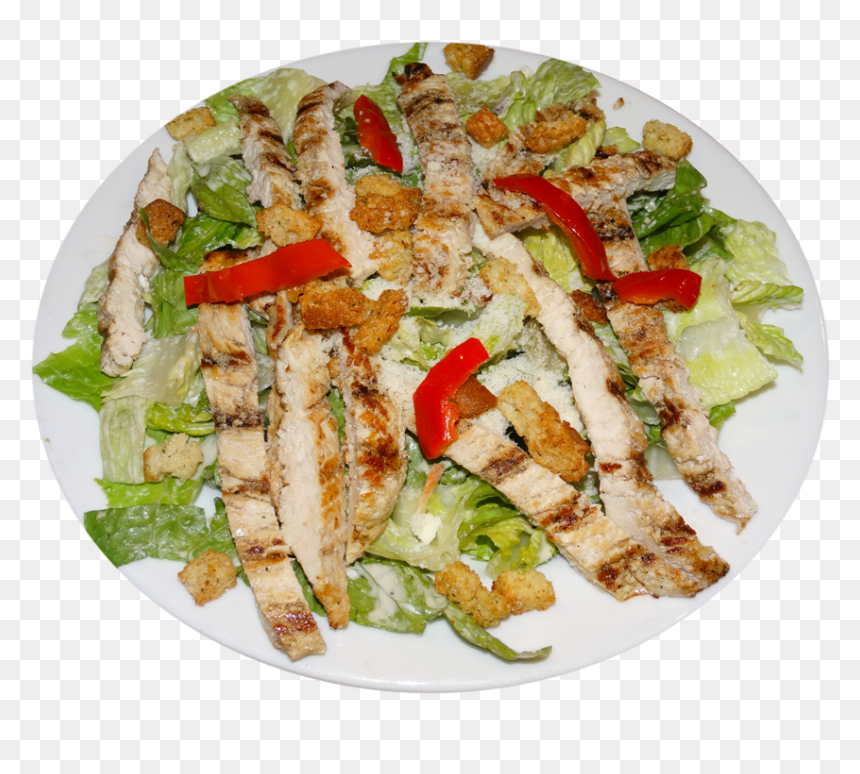 Chicken Avocado And Chickpea Wrap, HD Png Download - caesar salad png