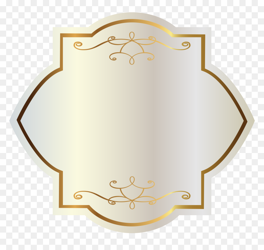 Transparent Chalkboard Label Clipart, HD Png Download - gold label png