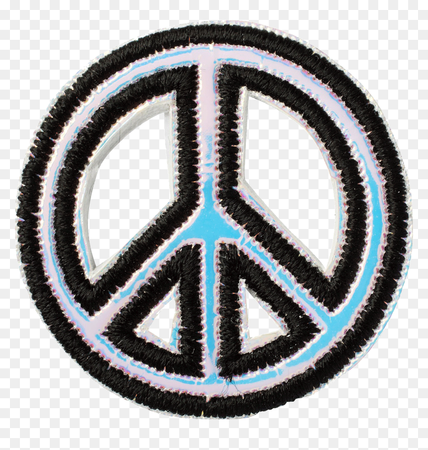 Puffy Iridescent Peace Sign Patch - Hippie Clipart, HD Png Download - iridescent png