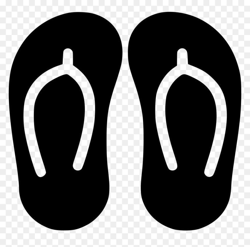 Slippers - Flip Flop Silhouette Svg, HD Png Download - slippers png