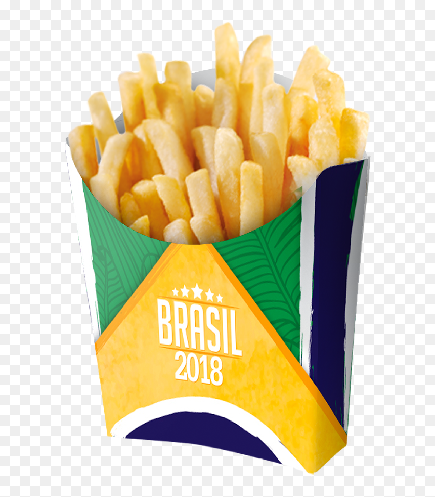 Caixa Batata Frita Brasil 2018 08 Unidades Festcolor - Batata Frita Festa Junina, HD Png Download - batata frita png