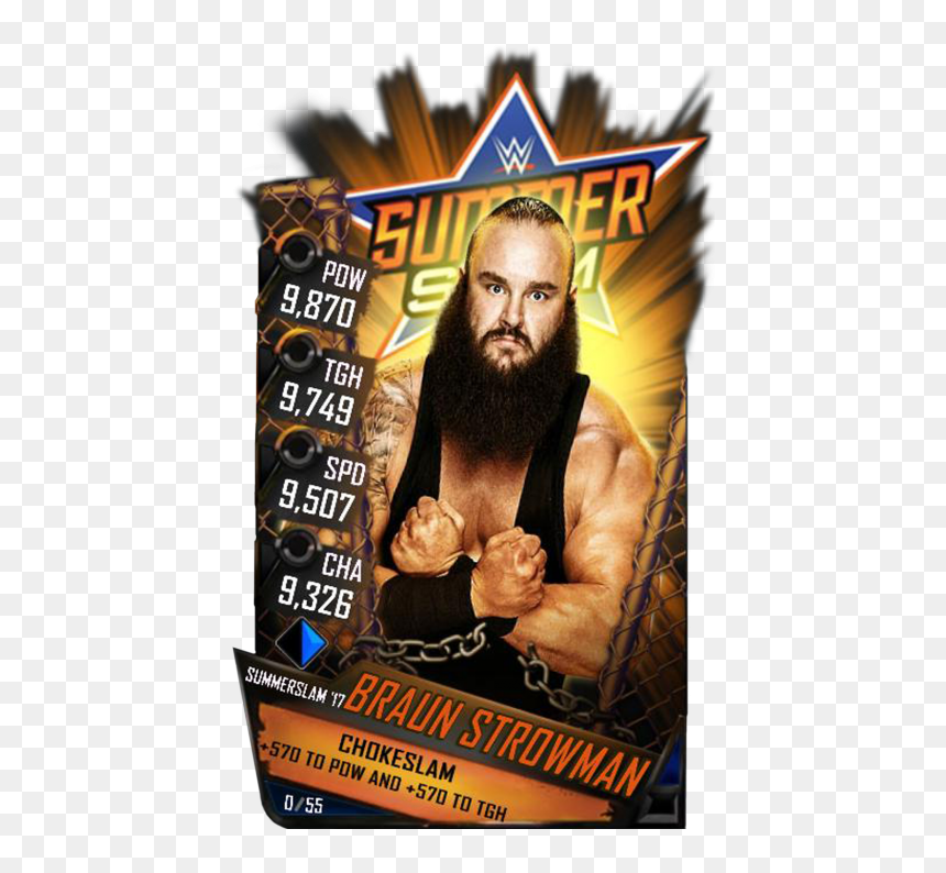 Dean Ambrose Wwe Supercard, HD Png Download - wwe braun strowman png