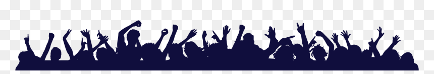 Transparent Crowd Silhouette Png, Png Download - cheering crowd png