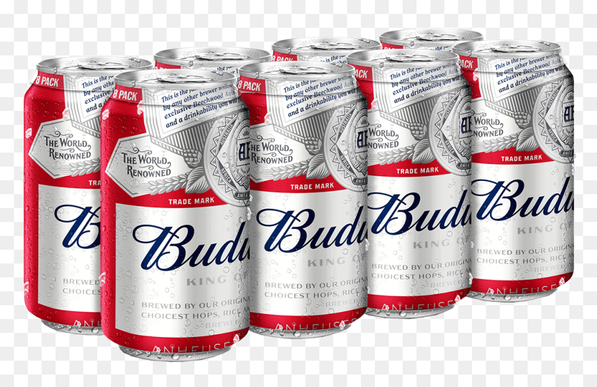 Budweiser 8 X 355 Ml - Budweiser 8 Pack Can, HD Png Download - budweiser can png