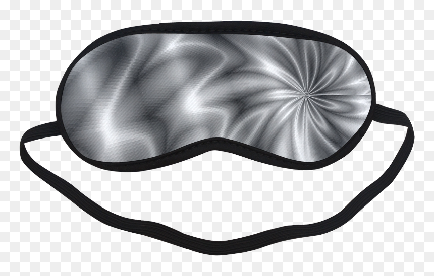 Silver Shiny Swirl Sleeping Mask - Sleep Mask, HD Png Download - silver swirl png