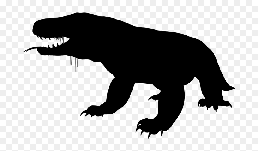 Komodo Dragon Silhouette - Megalania Png, Transparent Png - komodo dragon png