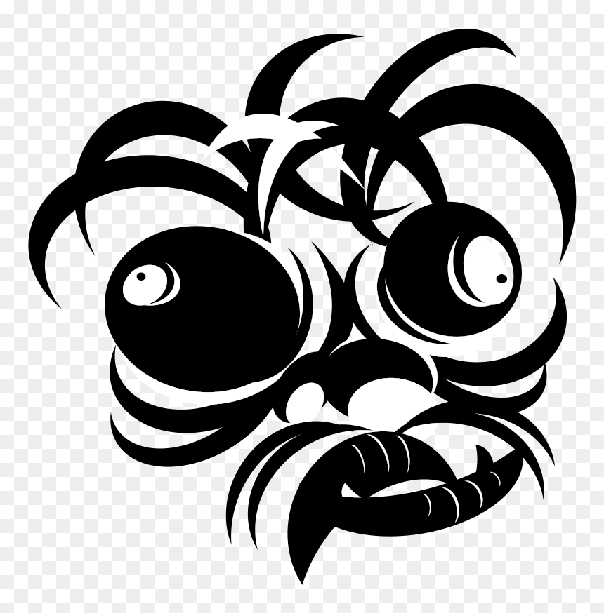 Crazy Face Png - Crazy Face Stencil, Transparent Png - silly face png