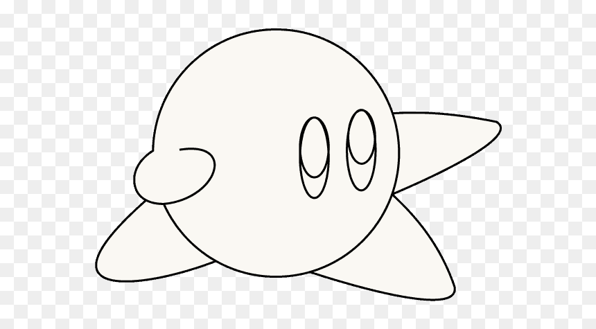 How To Draw Kirby - Cartoon, HD Png Download - kirby face png