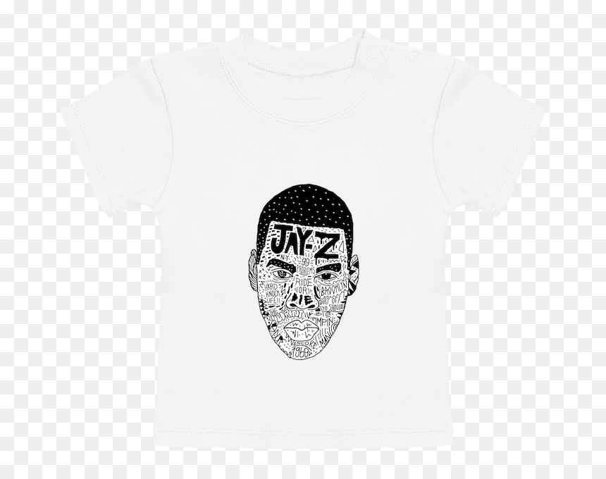 T Shirt Bébé Manches Courtes Jay Z Head Manches Courtes - Monochrome, HD Png Download - jay-z png