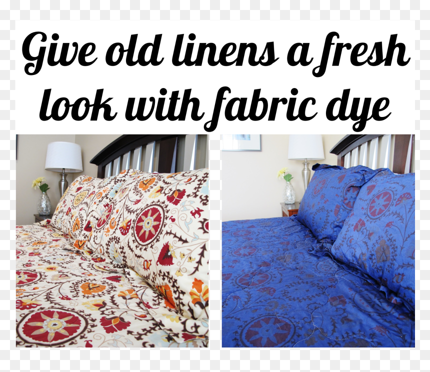 How To Overdye A Bedspread Or A New Look - Rit Dye On Patterned Fabric, HD Png Download - comforter png