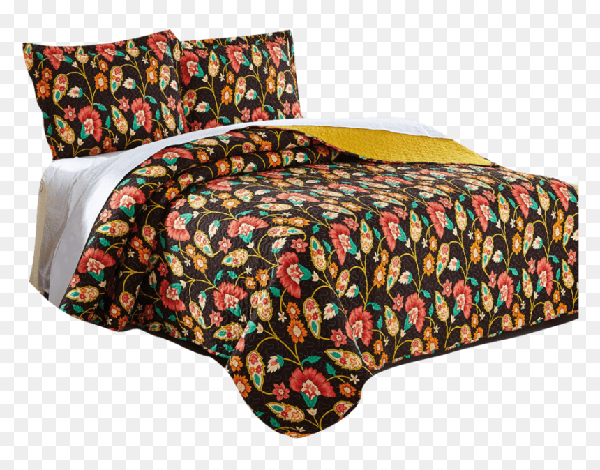 Transparent Bed Clipart Side View - Quilt Png, Png Download - comforter png