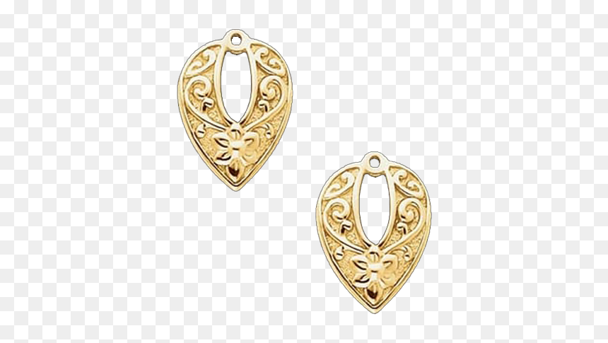 Earrings, HD Png Download - gold scroll png
