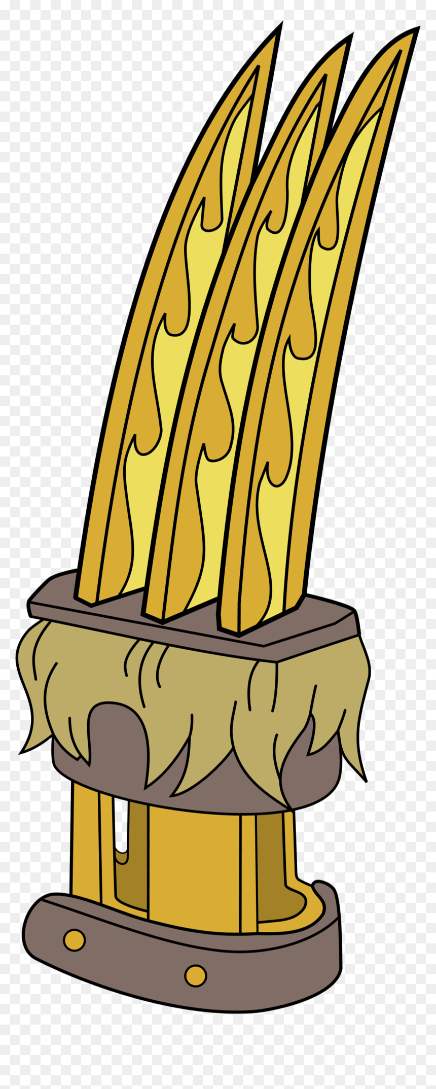 Goldentigerclawsnew - Duelo Xiaolin Shen Gong Wu, HD Png Download - gold scroll png