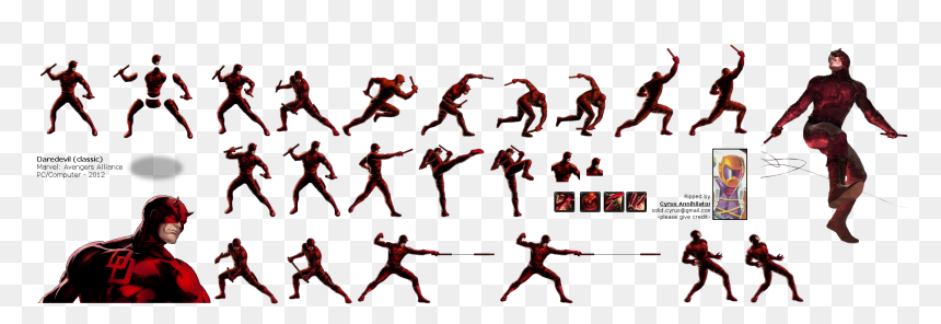 Avengers Alliance Daredevil Sprite Playstation Iron - Daredevil, HD Png Download - netflix daredevil png