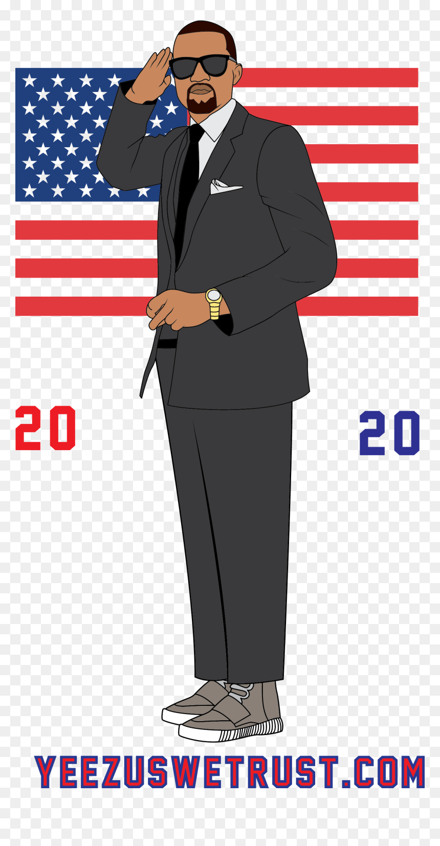 Image Of Yeezus We Trust T-shirt - Clip Art Distressed American Flag, HD Png Download - yeezus png