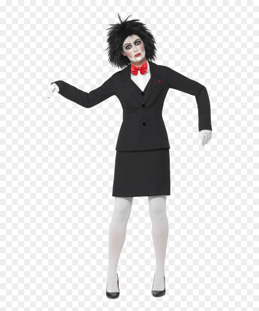 Adult Saw Jigsaw Halloween Costume - Jigsaw Costume, HD Png Download - jigsaw puppet png