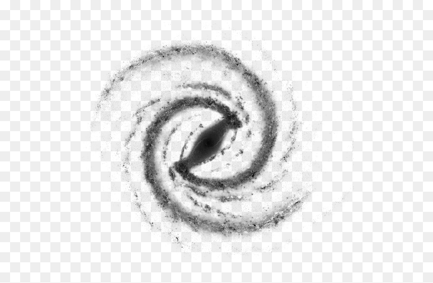 Milky Way Galaxy Black And White, HD Png Download - milky way galaxy png