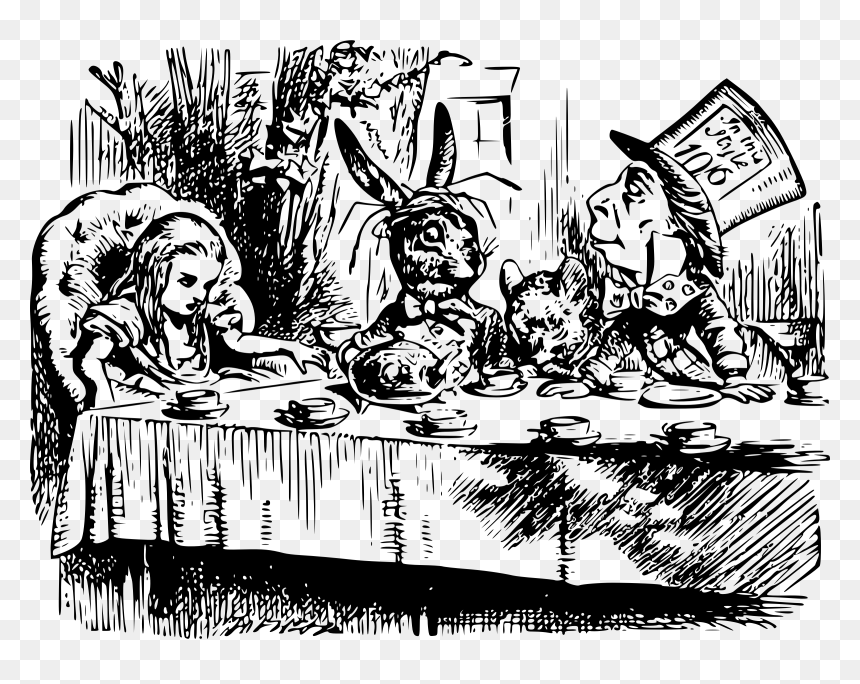A Mad Hatter Tea Party At 1 P - Original Alice In Wonderland Tea Party, HD Png Download - p.png