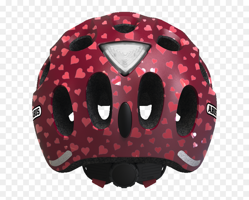 Youn-i Cherry Heart Back View - Abus Youn I Ace Metallic Silver, HD Png Download - green lantern mask png
