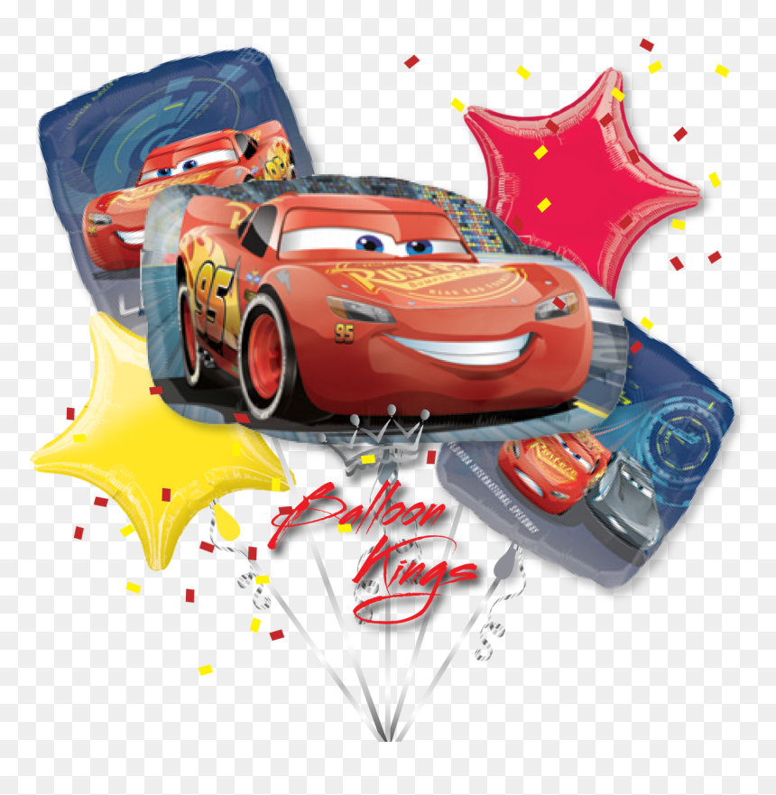 Lightning Mcqueen Bouquet Balloon Kings - Ballon Mcqueen, HD Png Download - mcqueen png